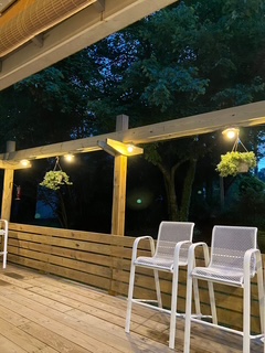 Lit Deck at Dusk