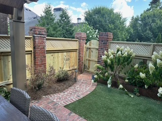 Brick & Cedar Fence