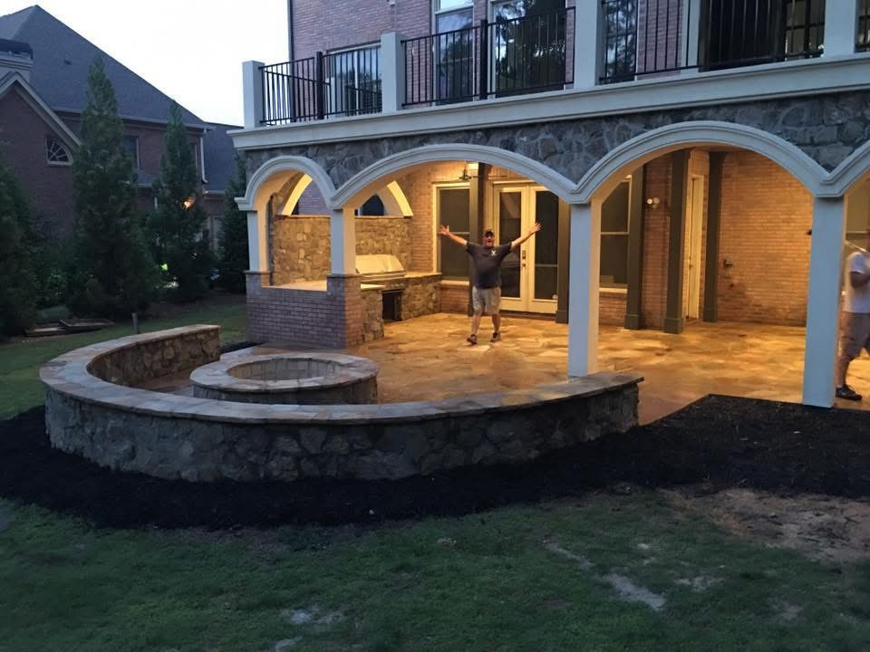 Stone Patio & Fire Pit
