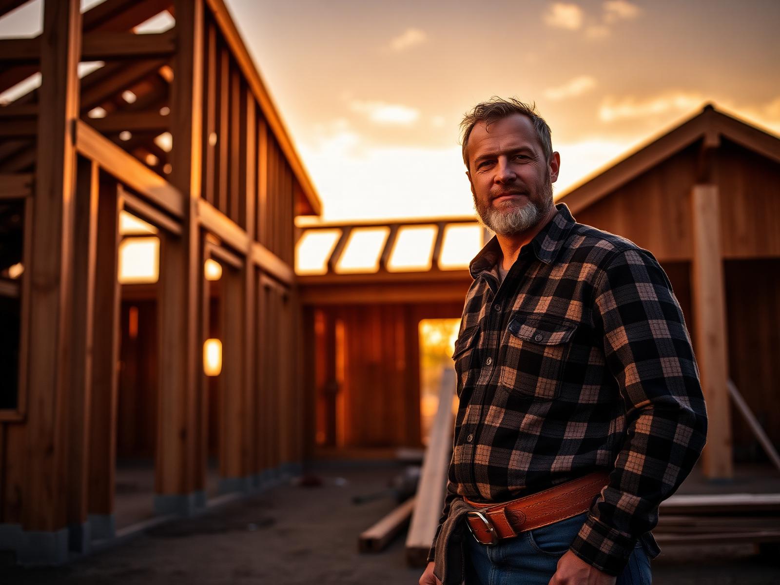 Rustic Nail Construction crew on a custom home build